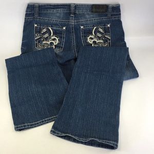 Size 13 Soundgirl Jeans Bootcut Denim Crystals